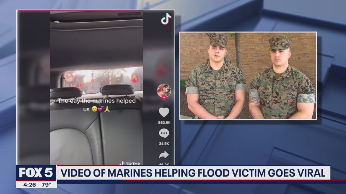 Video of local Marines helping flood victim goes viral